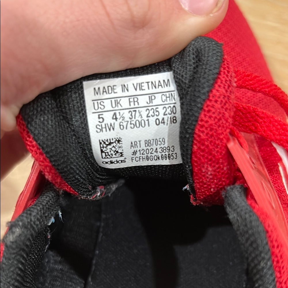 Adidas Youth Red Running Shoes - Picture 9 of 11